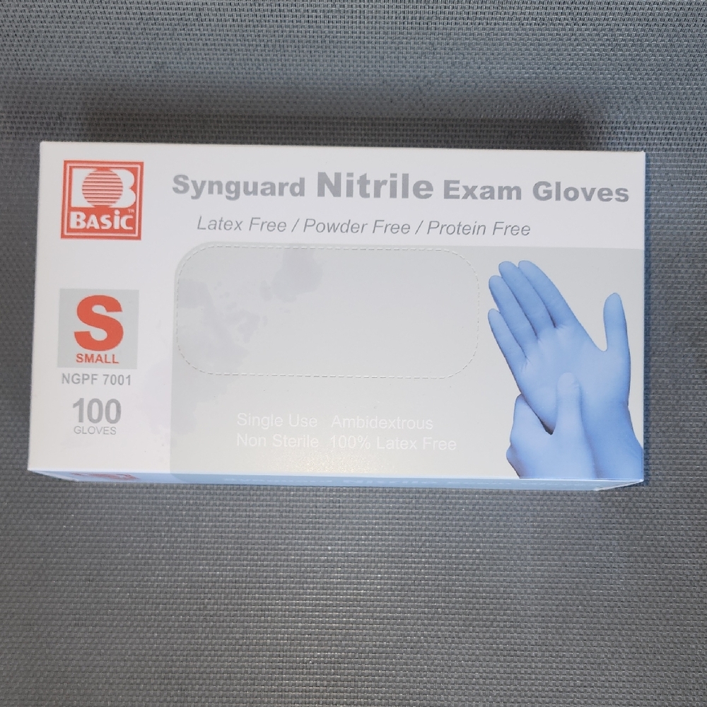 Basic Synguard Nitrile Exam Gloves - Small